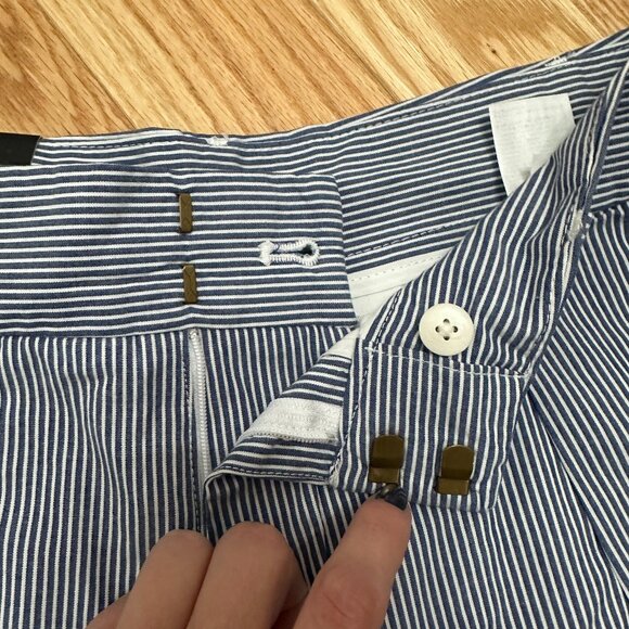 Banana Republic Blue Striped High Waist Shorts - Picture 3 of 9